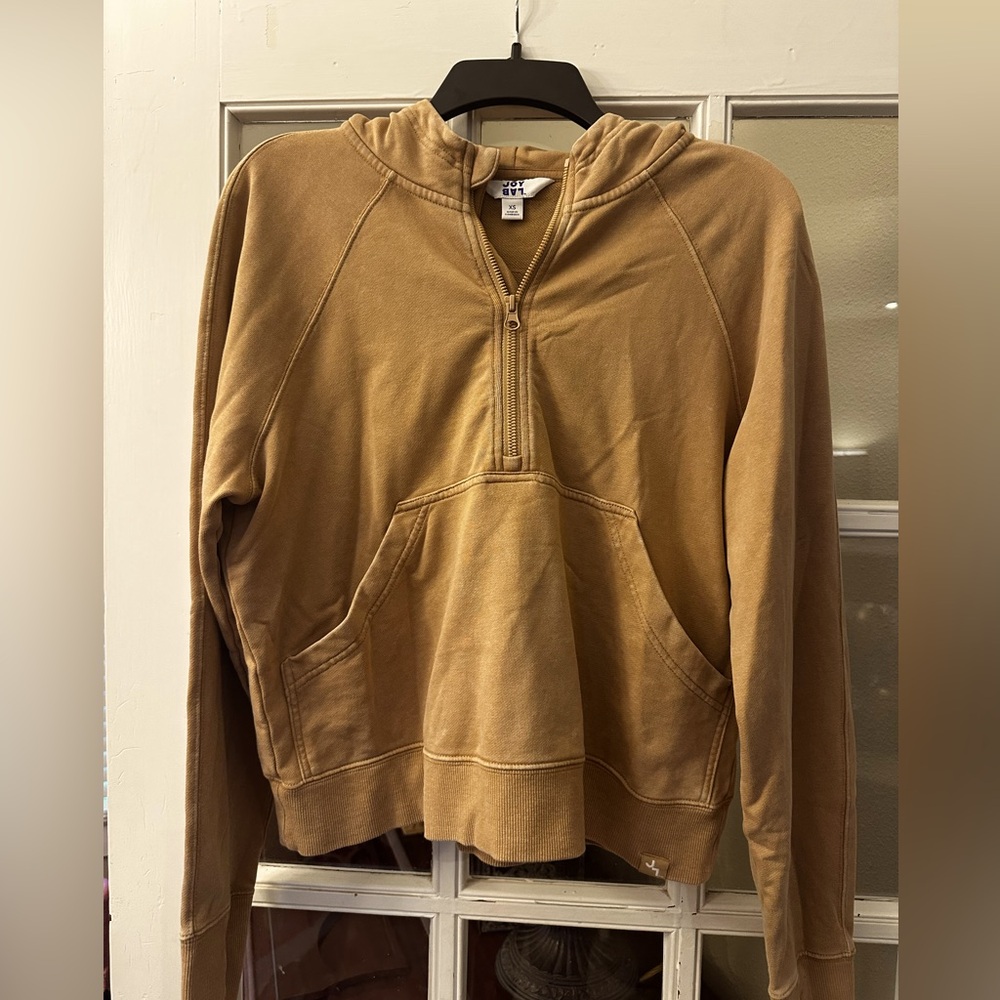 NWOT Joy Lab Half Zip Hoodie Size XS Mustard/Tan